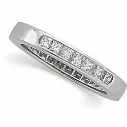 14K White Gold Diamond Band Ringwhite 