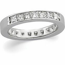 14K White Gold Diamond Wedding Band Ringwhite 
