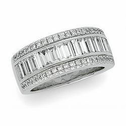 14K White Gold Diamond Bridal Band Ringwhite 