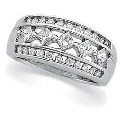 14K White Gold Diamond Anniversary Band Ringwhite 