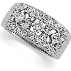 14K White Gold 1/2 ctw Diamond Anniversary Band Ringwhite 