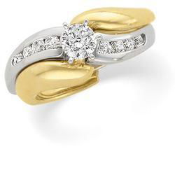 14K White Gold Diamond Matching Band Ringwhite 
