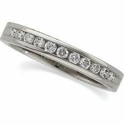 14K White Gold Diamond Band Ringwhite 