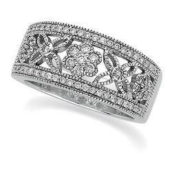 14K White Gold Diamond Anniversary Band Ringwhite 