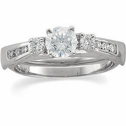 14K White Gold Diamond Bridal Enhancer Ringwhite 