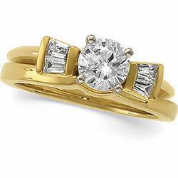 14K White Gold Diamond Solitaire Ring Enhancerwhite 