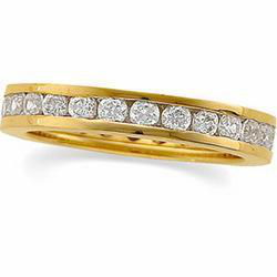 14K Yellow Gold Diamond Eternity Band Ringyellow 