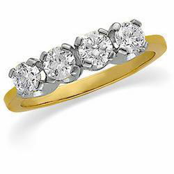 14K Yellow Gold Diamond Band Ringyellow 