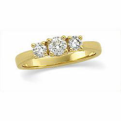 14K Yellow Gold Diamond Band Ringyellow 
