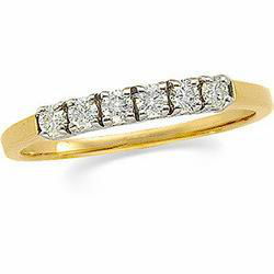 14K Yellow Gold Diamond Band Ringyellow 