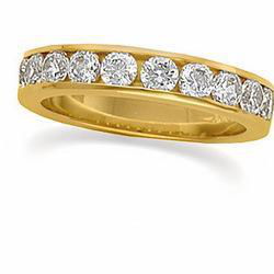 14K Yellow Gold Diamond Band Ringyellow 