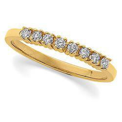 14K Yellow Gold Diamond Band Ringyellow 