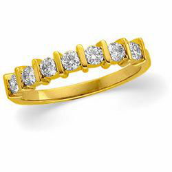 14K Yellow Gold Diamond Band Ringyellow 