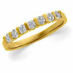 14K Yellow Gold Diamond Band Ringyellow 