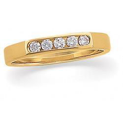 14K Yellow Gold Diamond Band Ringyellow 
