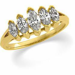 14K Yellow Gold Diamond Band Ringyellow 