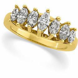 14K Yellow Gold Diamond Band Ringyellow 