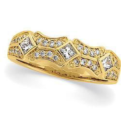 14K Yellow Gold Diamond Anniversary Band Ringyellow 