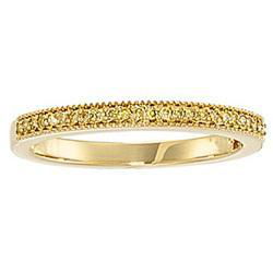 14K Yellow Gold Diamond Bridal Anniversary Band Ringyellow 