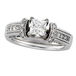 14K White Gold Diamond Bridal Enhancer Ringwhite 