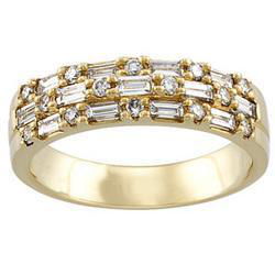 14K Yellow Gold Diamond Bridal Anniversary Band Ringyellow 