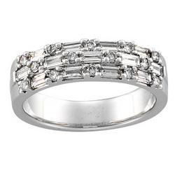 14K White Gold Diamond Bridal Anniversary Band Ringwhite 