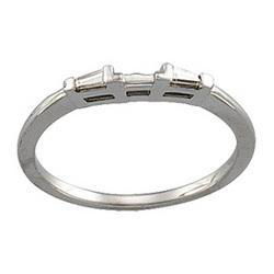 14K White Gold Diamond Bridal Engagement Band Ringwhite 