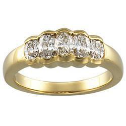 14K Yellow Gold Diamond Bridal Anniversary Band Ringyellow 