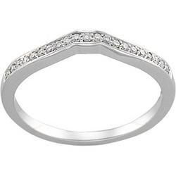 14K White Gold Bridal Engagement Band Ringwhite 