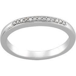 14K White Gold Diamond Bridal Engagement Band Ringwhite 