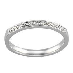 14K White Gold Diamond Bridal Engagement Band Ringwhite 