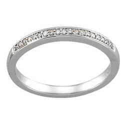 14K White Gold Diamond Bridal Engagement Band Ringwhite 
