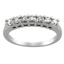 14K White Gold Diamond Band Ringwhite 