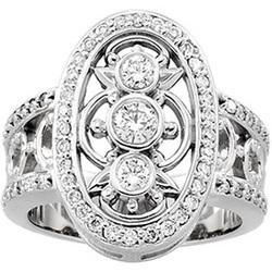 14K White Gold Right Hand Diamond Ringwhite 
