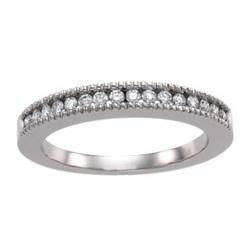 14K White Gold Diamond Bridal Engagement Band Ringwhite 