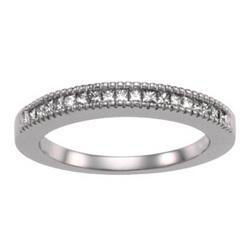 14K White Gold Diamond Bridal Engagement Band Ringwhite 