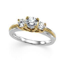 14K Yellow Gold Diamond Semi Mount Engagement Ringyellow 