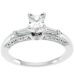 14K White Gold Diamond Semi Mount Engagement Ringwhite 