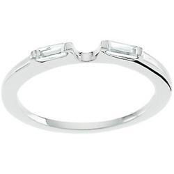 14K White Gold Diamond Bridal Engagement Band Ringwhite 