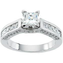 14K White Gold Diamond Semi Mount Engagement Ringwhite 