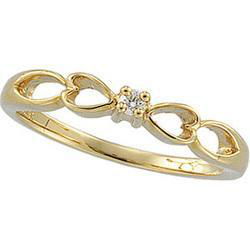 14K White Gold Diamond Heart Ringwhite 