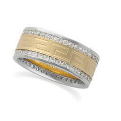 14K Two Tone Gold Diamond Anniversary Band Ringtwo 