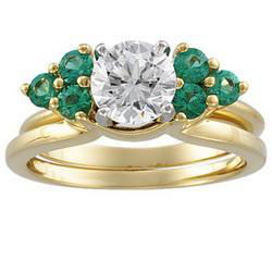 14K Yellow Gold Emerald Bridal Enhanceryellow 