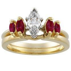 14K Yellow Gold Ruby Bridal Enhanceryellow 