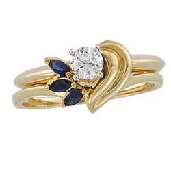 14K Yellow Gold Sapphire Bridal Enhanceryellow 