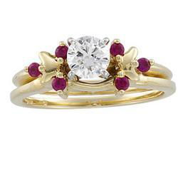 14K Yellow Gold Ruby Bridal Enhanceryellow 