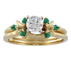 14K Yellow Gold Emerald Bridal Enhanceryellow 