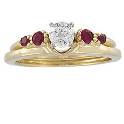 14K Yellow Gold Ruby Bridal Enhanceryellow 