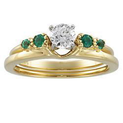 14K Yellow Gold Emerald Bridal Enhanceryellow 