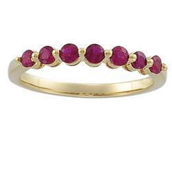 14K White Gold Ruby Anniversary Band Ringwhite 